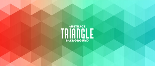 Triângulo colorido banner padrão abstrato