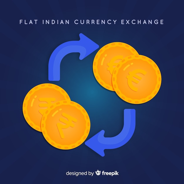 Vetor grátis troca de moeda da rupia indiana