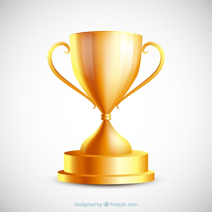Vetor grátis troféu de ouro