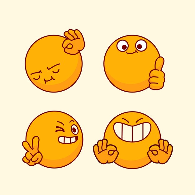 Tudo bem, ilustração de emoji.