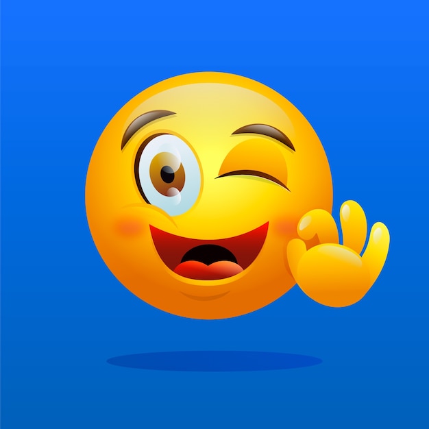 Tudo bem, ilustração de emoji.