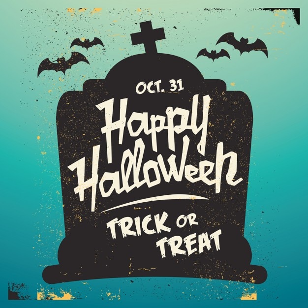 Vetor grátis túmulo de halloween