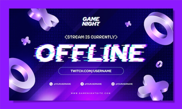 Twitch de fundo da noite de jogo