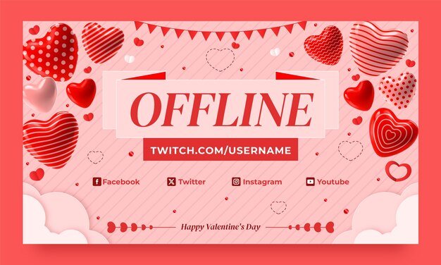 Twitch de fundo para a celebração do Dia dos Namorados