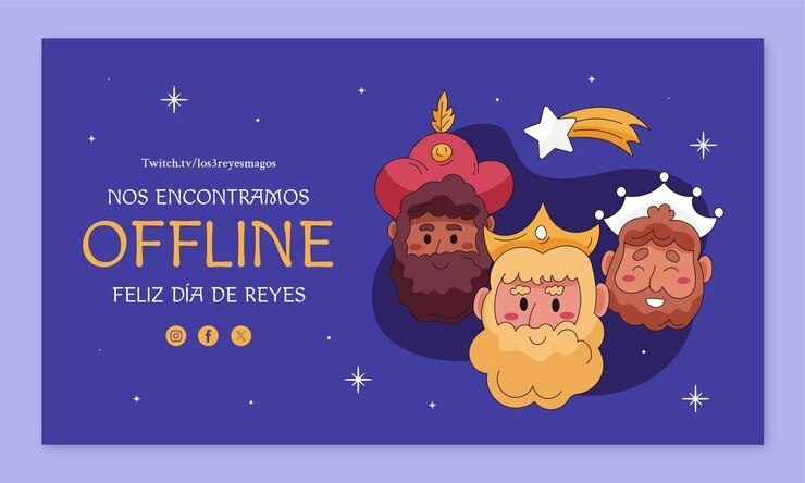 Vetor grátis twitch de fundo para reyes magos
