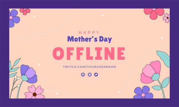 Twitch fundo para a celebração do dia das mães