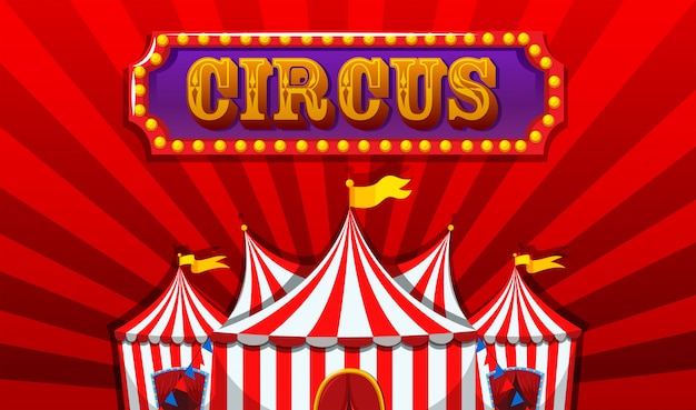 Vetor grátis um banner de circo de fantasia