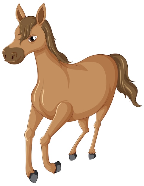 Vetor grátis um cavalo muito marrom no fundo branco