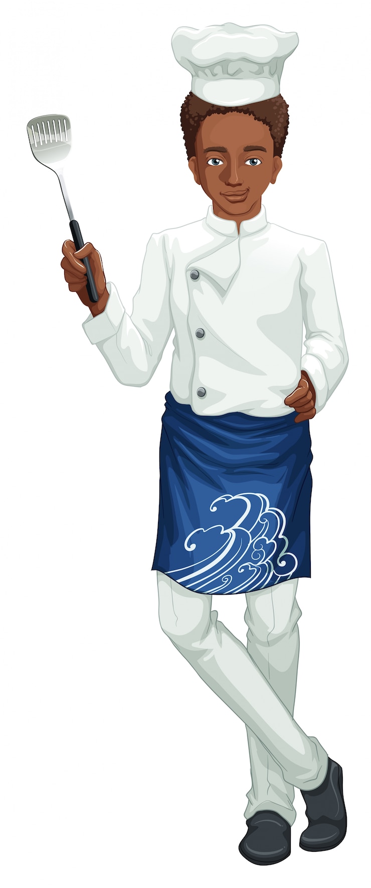Vetor grátis um, cozinheiro, branco, fundo