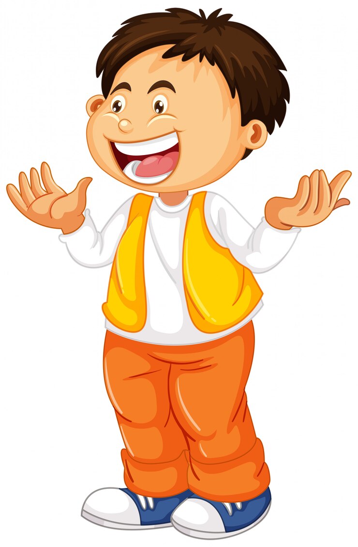 Vetor grátis um, cute, menino, personagem, isolado