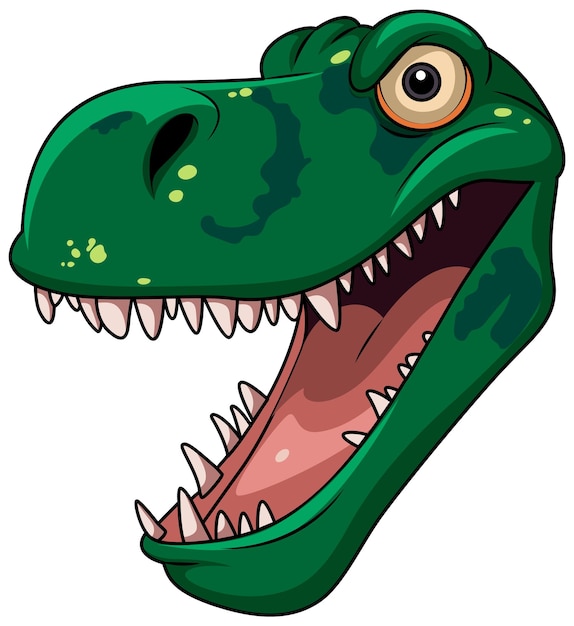 Vetor grátis um desenho animado de tiranossauro isolado