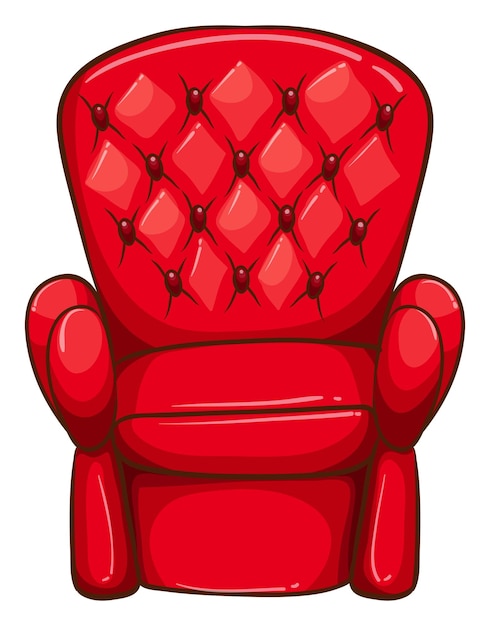 Um desenho simples de uma cadeira vermelha