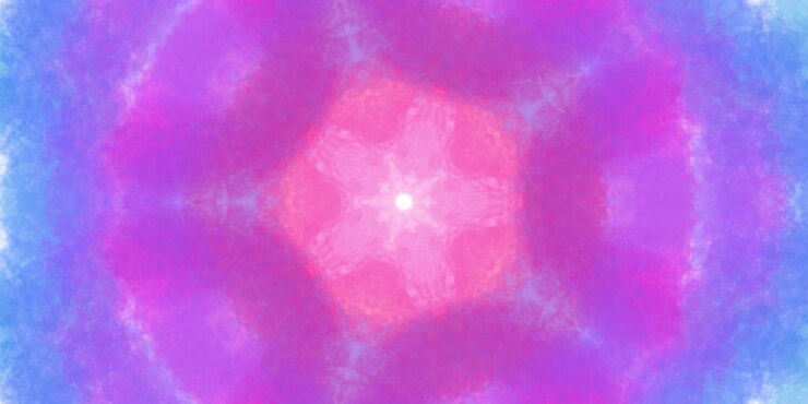 Vetor grátis um fundo colorido com um padrão circular em rosa e azul.
