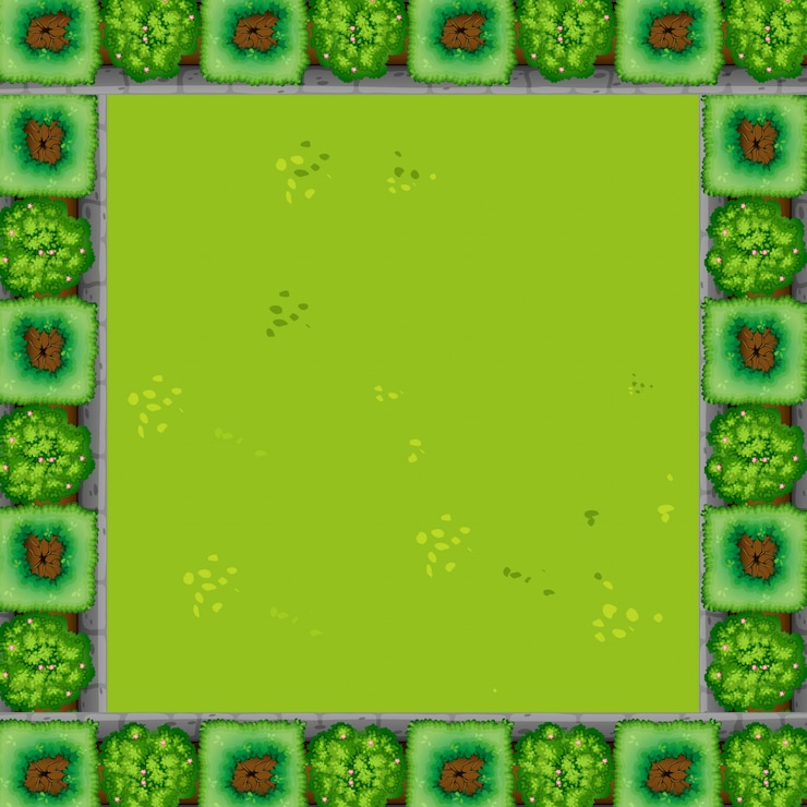 Vetor grátis um fundo de quadro verde jardim com copyspace