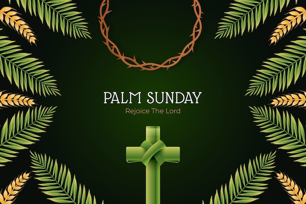 Um fundo realista para o palm sunday.