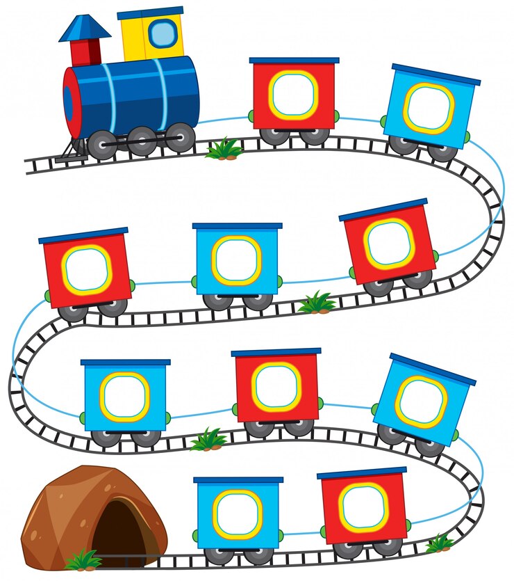 Vetor grátis um jogo de trem