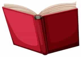 Vetor grátis um livro vermelho sobre fundo branco