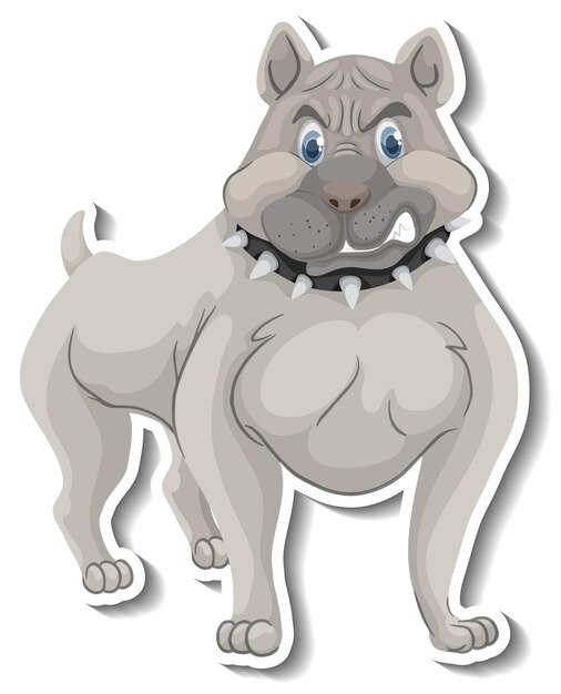 Um modelo de adesivo de personagem de desenho animado de cachorro