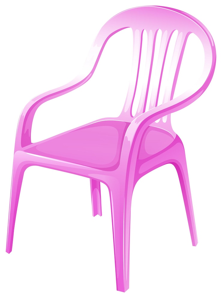 Vetor grátis um móvel de cadeira rosa