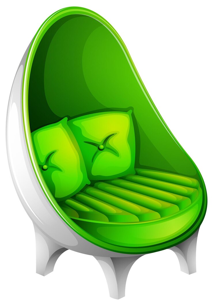 Vetor grátis um móvel de cadeira verde