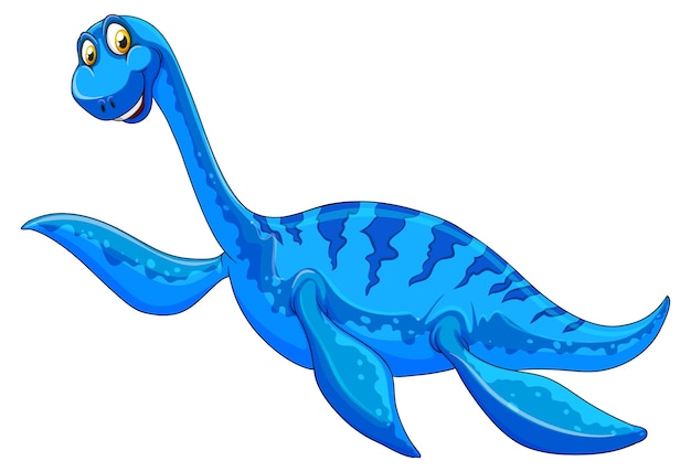 Vetor grátis um personagem de desenho animado de dinossauro pliosaurus