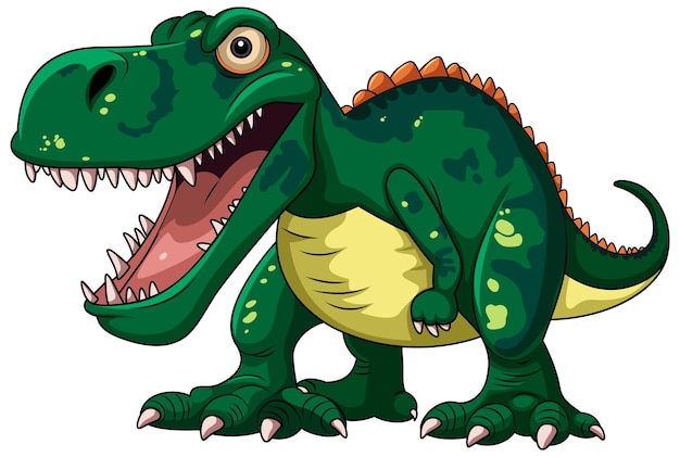 Tiranossauro Rex Ilustração Verde Dos Desenhos Animados PNG