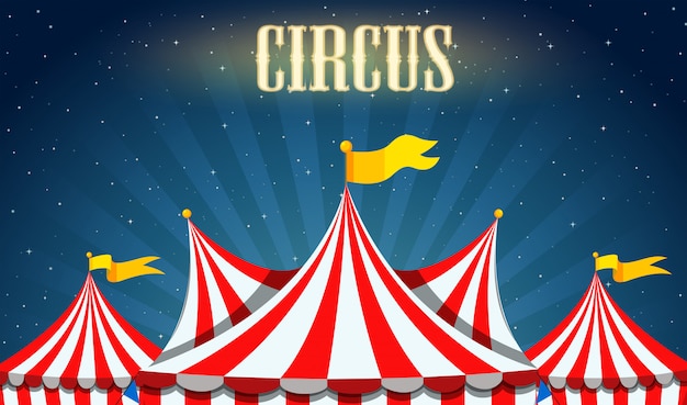 Uma borda de circo em branco