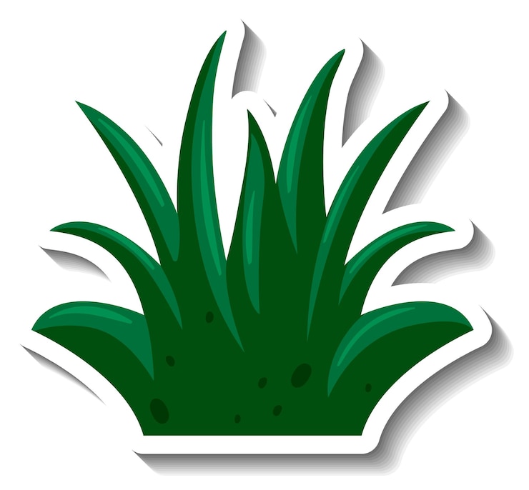 Vetor grátis uma grama verde em estilo cartoon