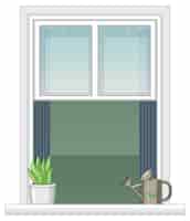 Vetor grátis uma janela para prédio de apartamentos ou fachada de casa