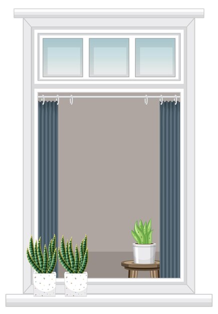Uma janela para prédio de apartamentos ou fachada de casa