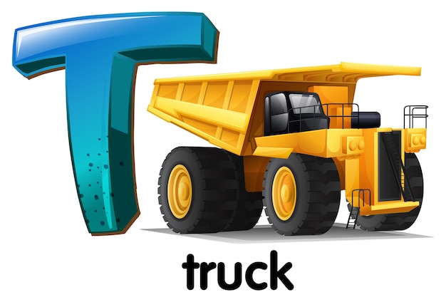 Uma letra t para caminhão