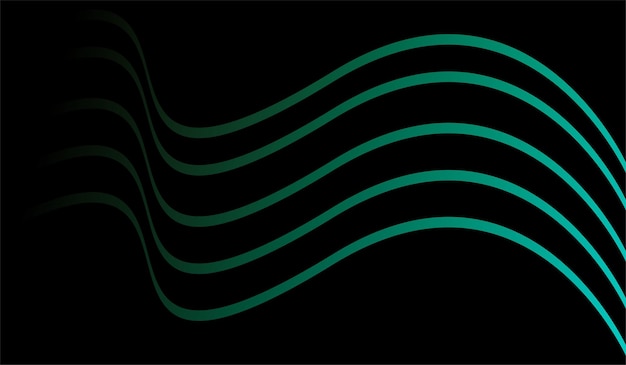 Vetor grátis uma onda verde com um fundo preto que tem a palavra verde nela.
