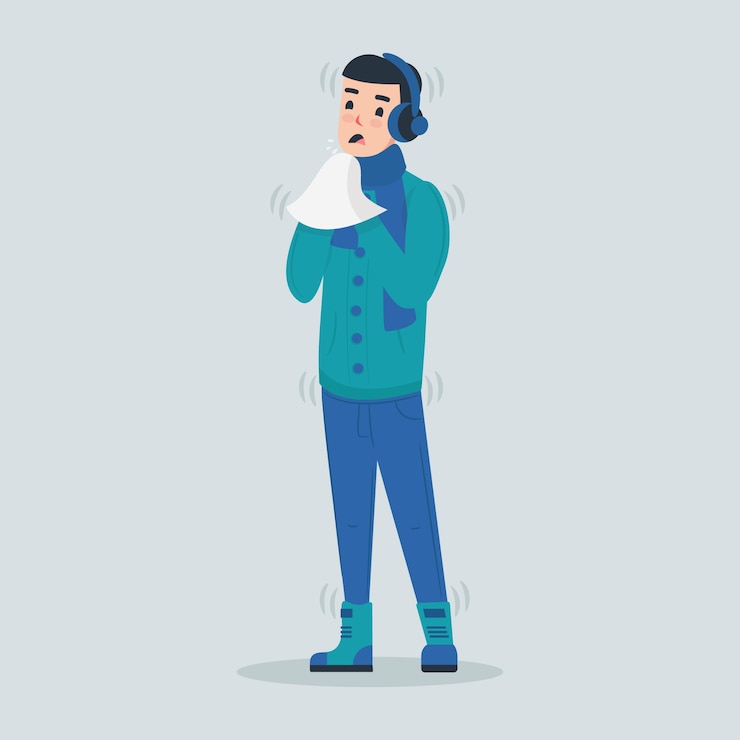 Vetor grátis uma pessoa com uma ilustração fria