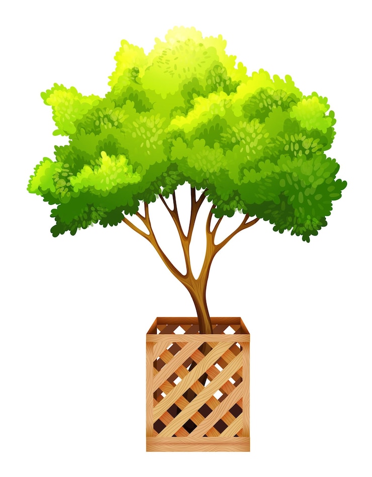 Vetor grátis uma planta verde decorativa