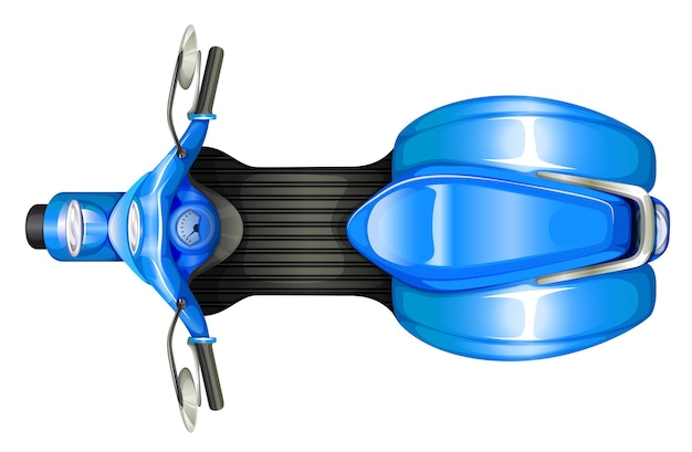 Vetor grátis uma scooter azul