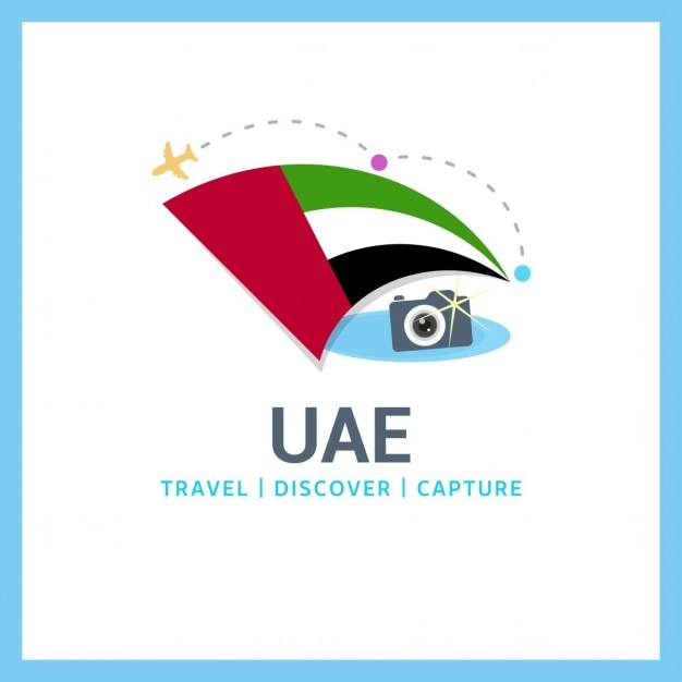 Vetor grátis uma viagem para uae