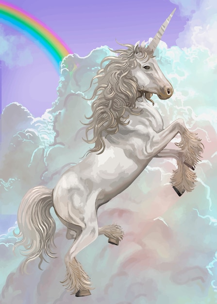 Unicórnio desenhado à mão