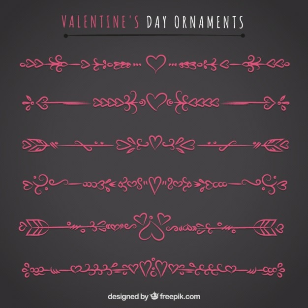 Valentim rosa ornamentos dia