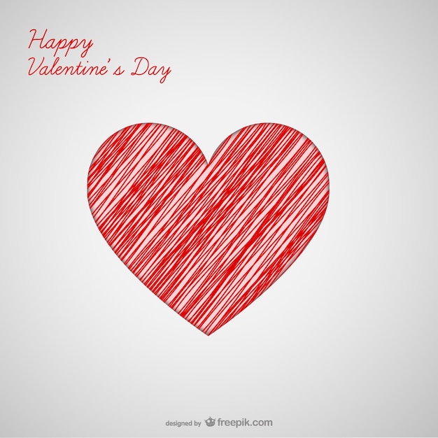 Valentine coração cartão