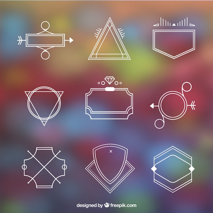Vetor grátis variedade de logos moderno
