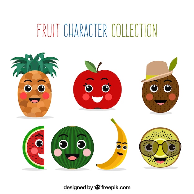Variedade, Feliz, fruta, personagens
