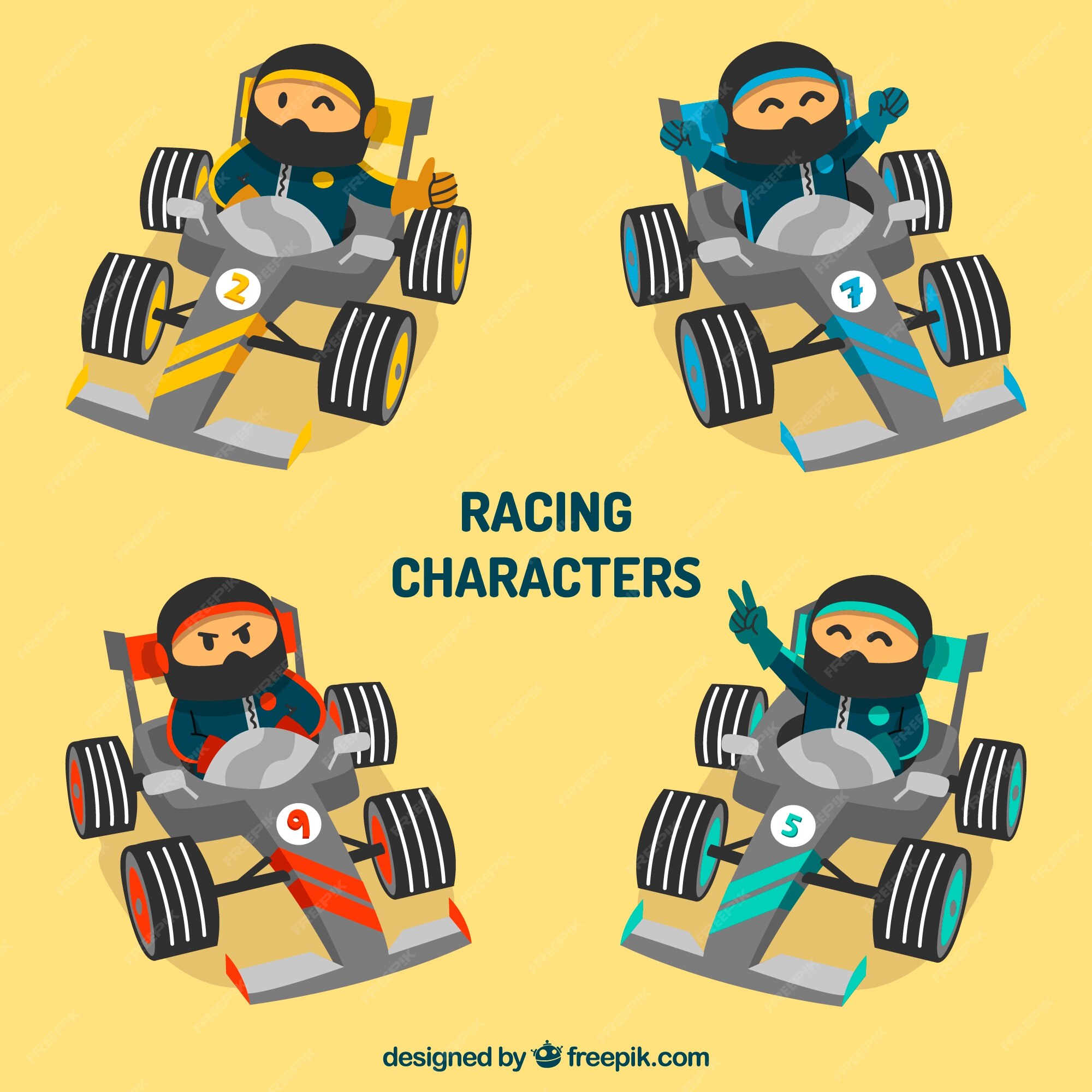 Kart Vencedor De Corrida, Ilustração Em Um Fundo Branco Royalty Free SVG,  Cliparts, Vetores, e Ilustrações Stock. Image 58200083