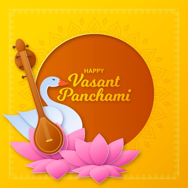 Vasant panchami em estilo de papel