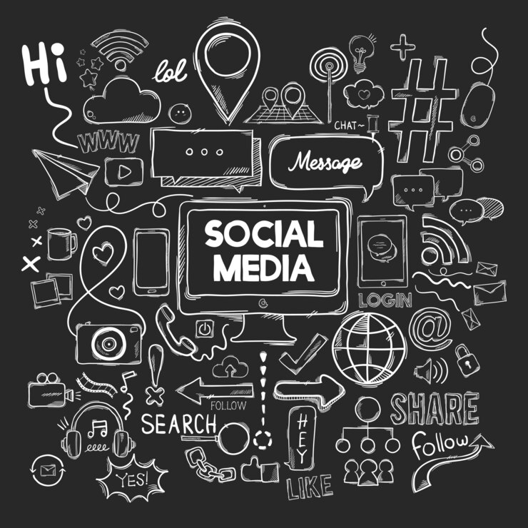 Vetor grátis vector conjunto de ícones de mídia social