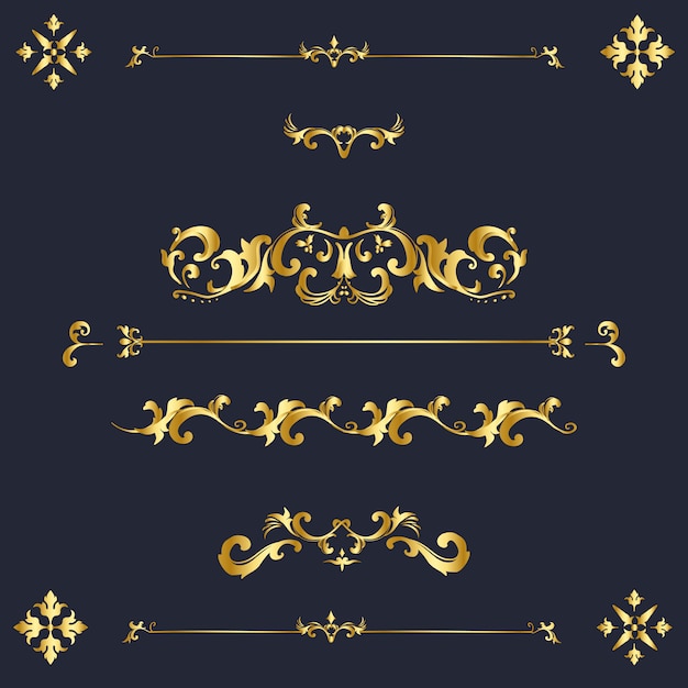 Vector de moldura de ornamento florescente vintage