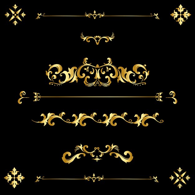 Vector de moldura de ornamento florescente vintage