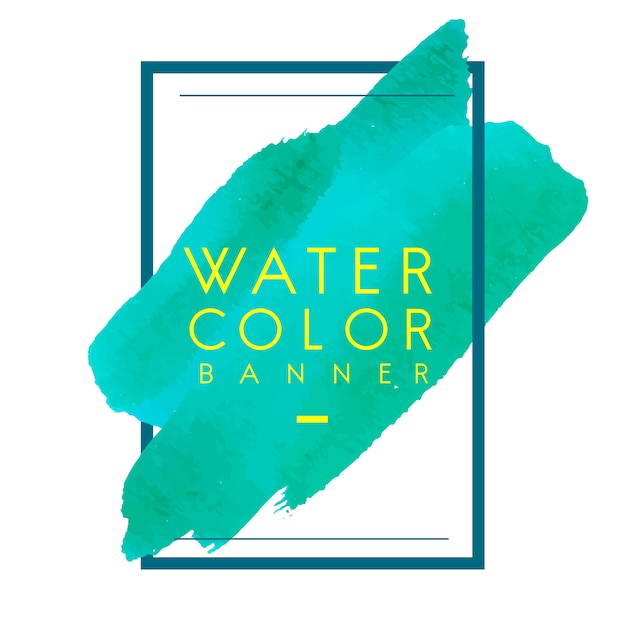 Vector design de banner aquarela verde