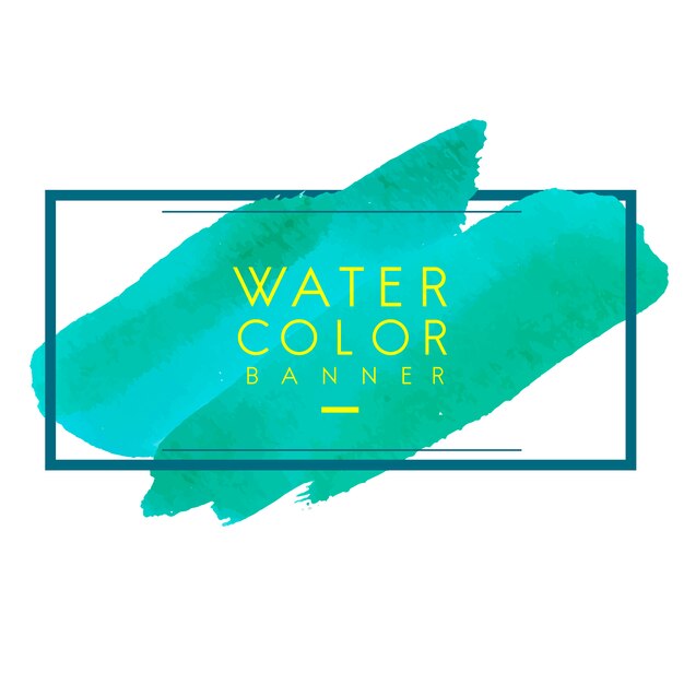 Vector design de banner aquarela verde