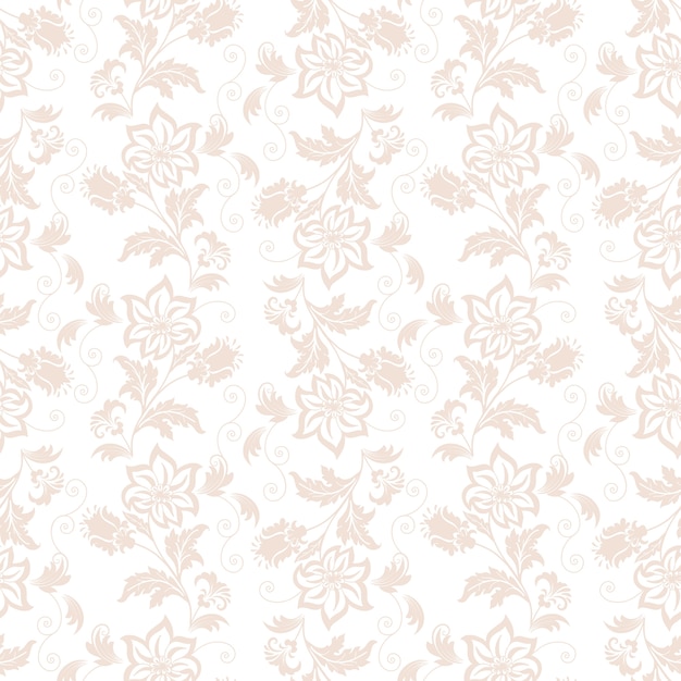 Vector flor padrão padrão sem costura. textura elegante para fundos. ornamento floral de moda clássica de luxo, textura sem costura para papéis de parede, têxteis, embrulho.