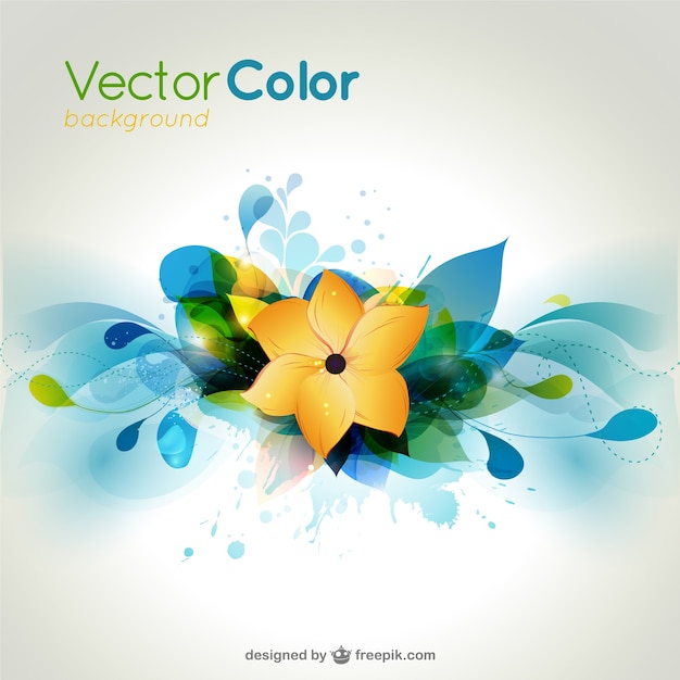 Vetor grátis vector fundo colorido da flor